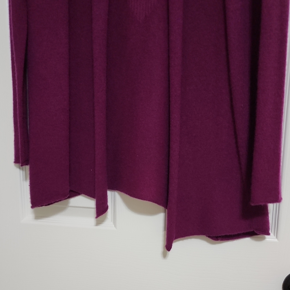 Susina Purple Cardigan Sweater Lightweight Open-Front - Picture 7 of 8